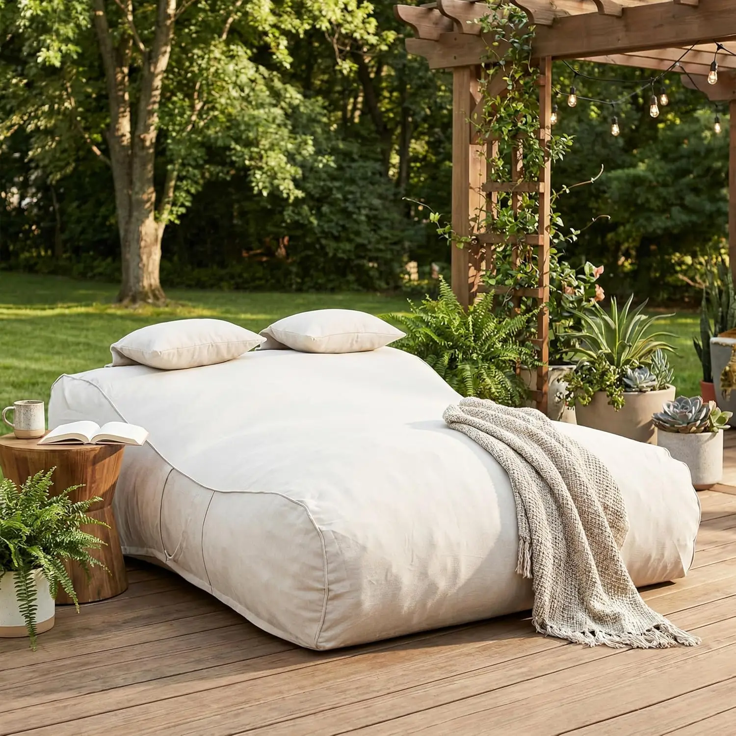 Kids Outdoor Bean Bag Chair - Lemoore Giant Bean Bag Chair for