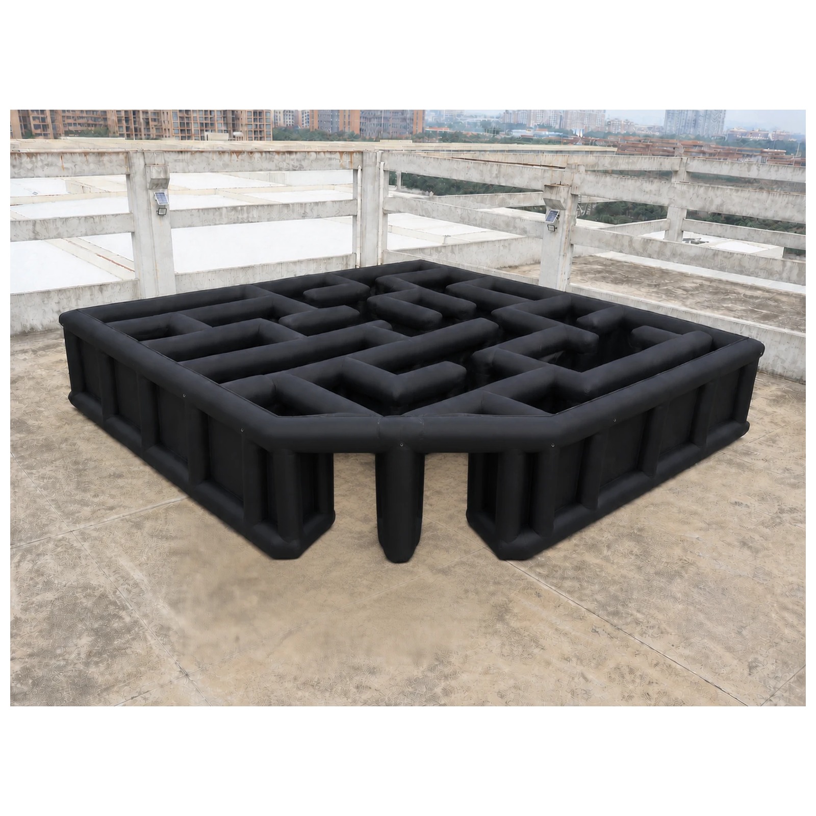 Large Black Open Square Inflat - Kids Outdoor Party Venue ulasan dan harga