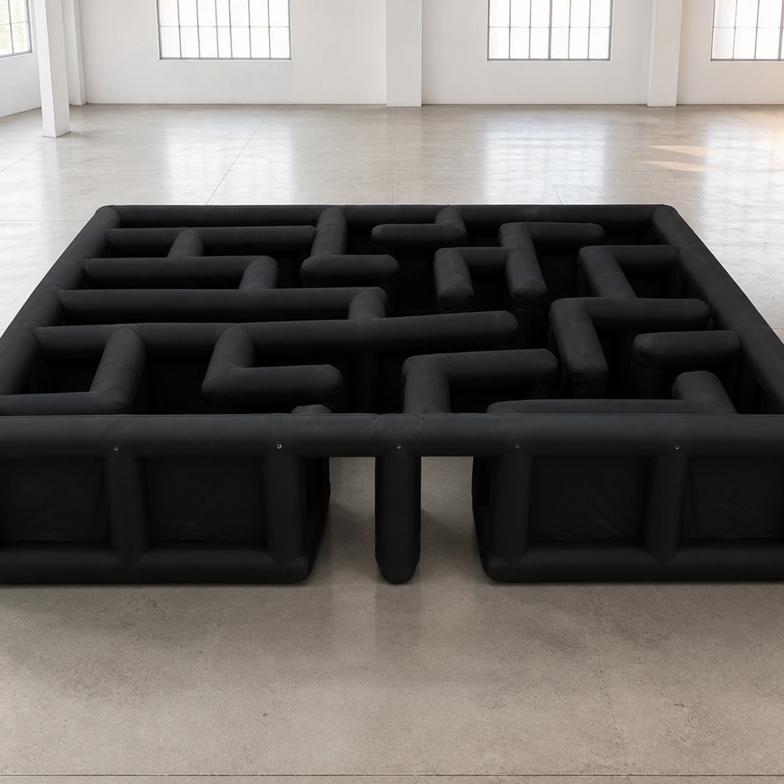 Large Black Open Square Inflat - Kids Outdoor Party Venue ulasan dan harga