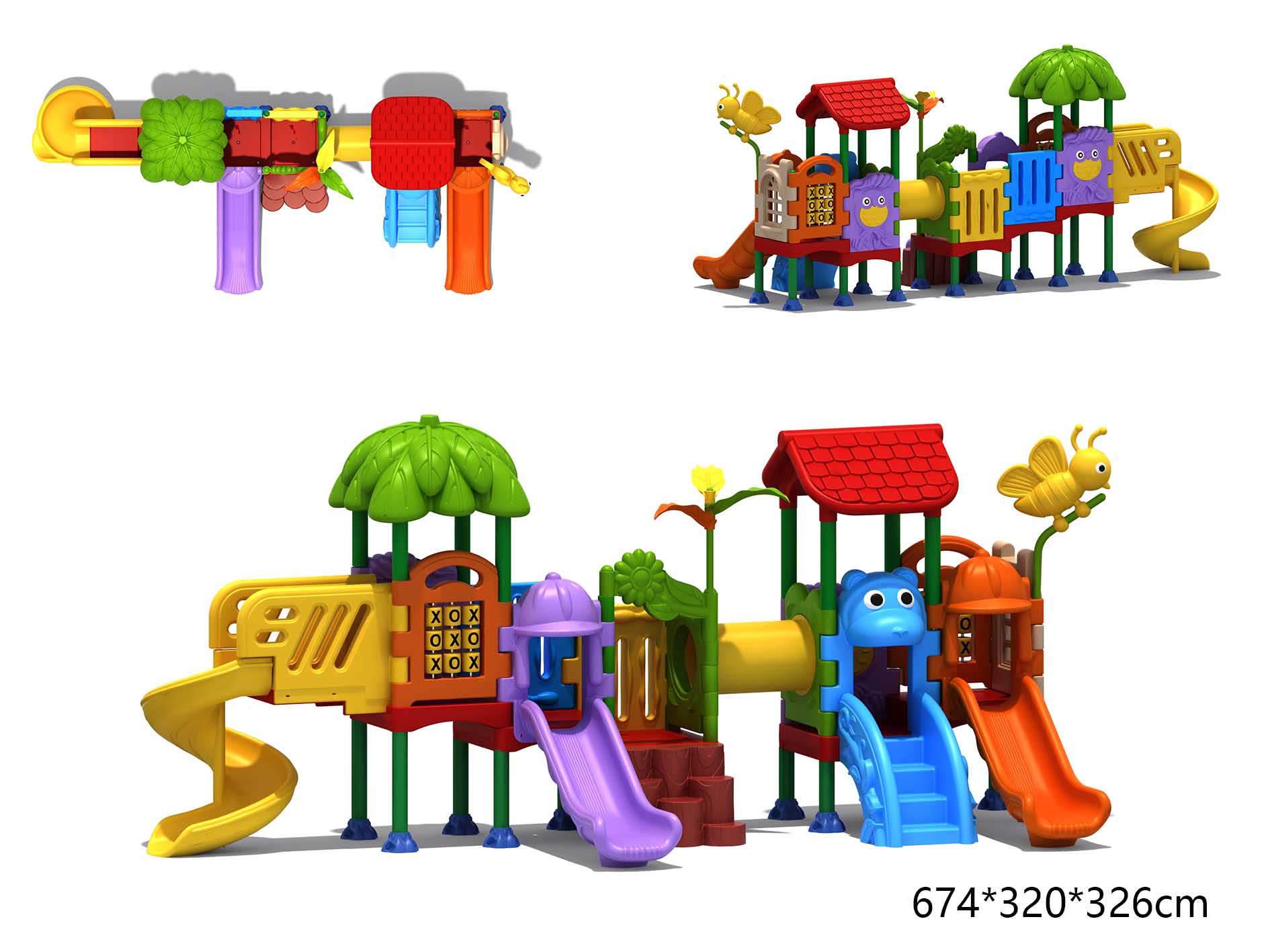 KID Playground Playhouse Sets  - Kids Outdoor Slide Set ulasan dan harga