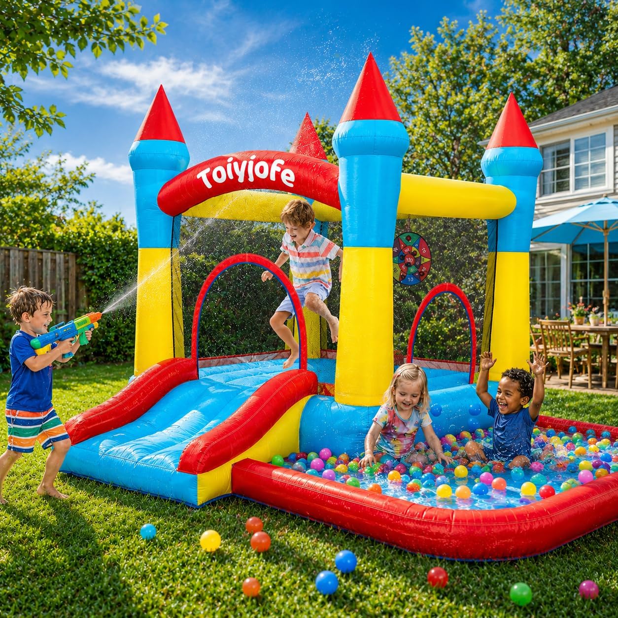 Bounce House for Kids 3-6, Tod - Kids Outdoor Jump House ulasan dan harga
