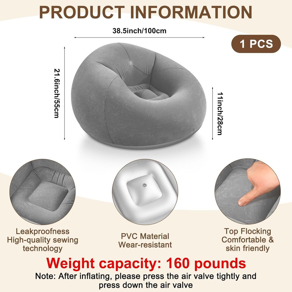 Inflatable Bean Bag Chairs, Gr - Kids Outdoor Bean Bag Chair ulasan dan harga