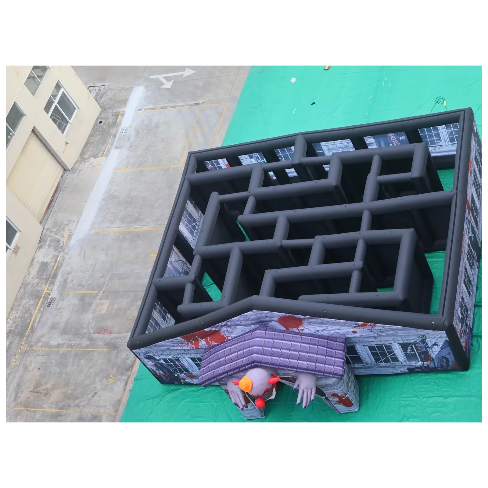 Large Gray Covered Inflatable  - Kids Outdoor Party Venue ulasan dan harga