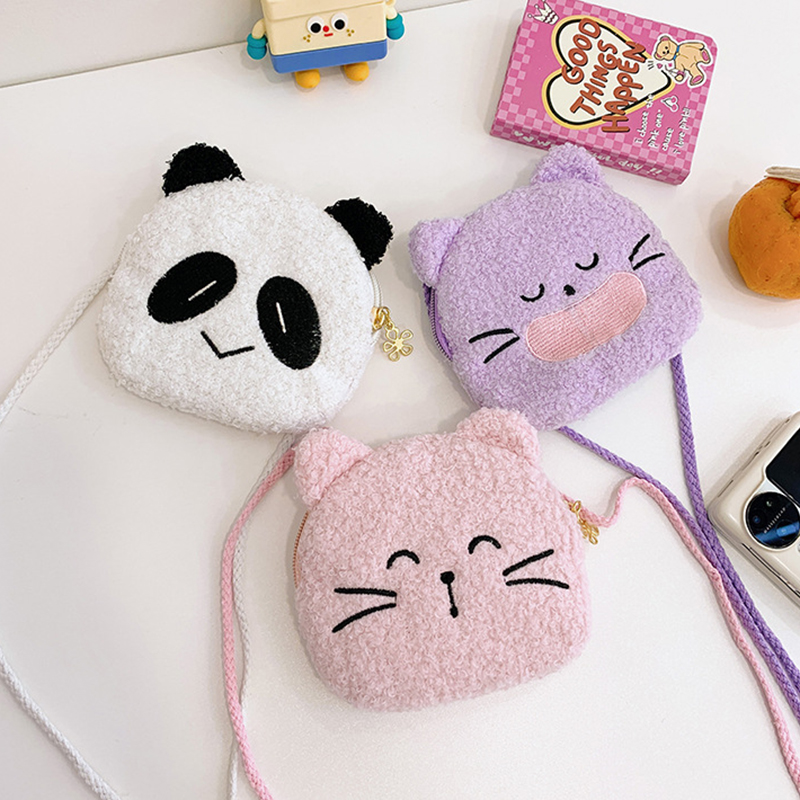 Cartoon Cat Panda Plush Should - Kids Outdoor Backpack ulasan dan harga