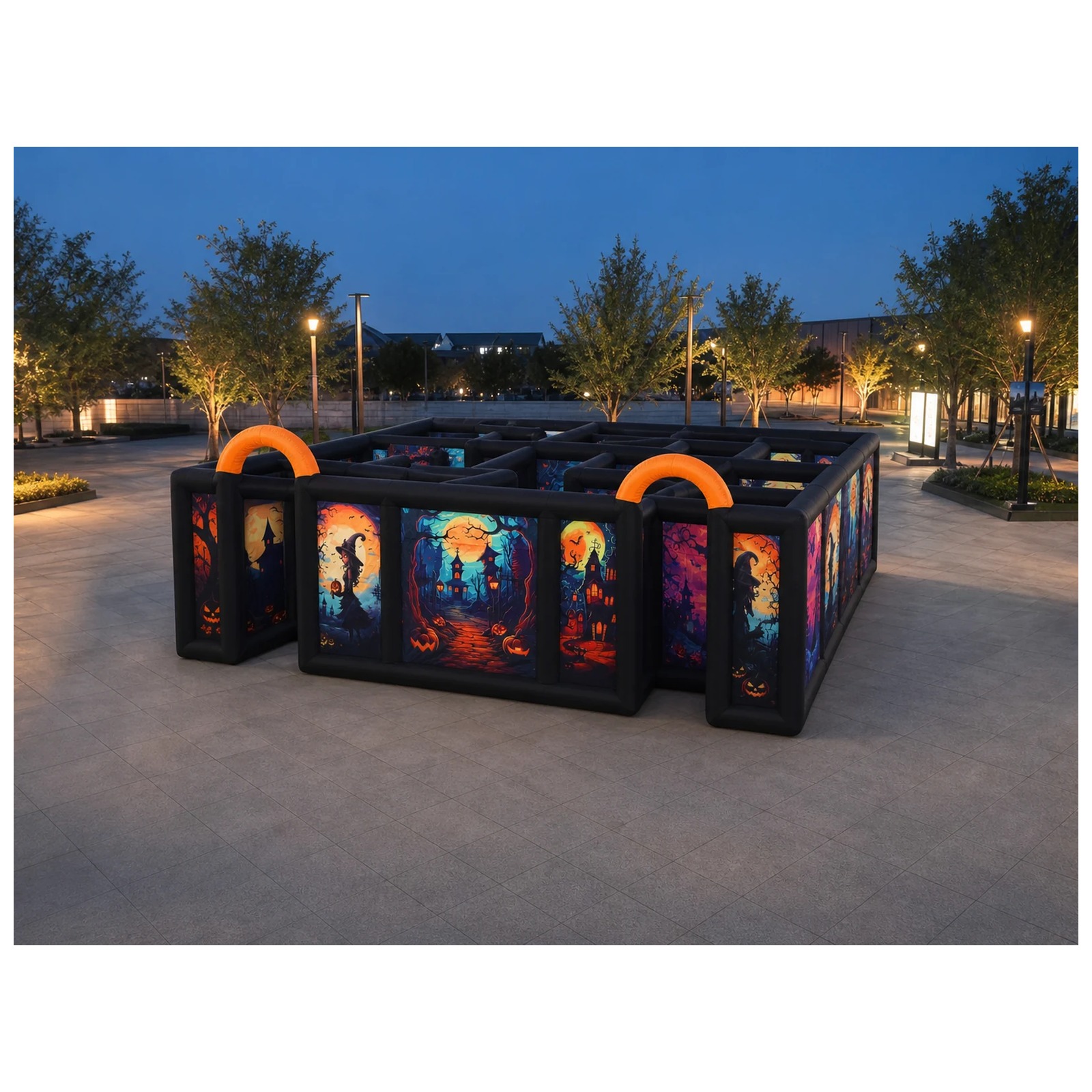 Large Dual Orange Arch Hallowe - Kids Outdoor Party Venue ulasan dan harga