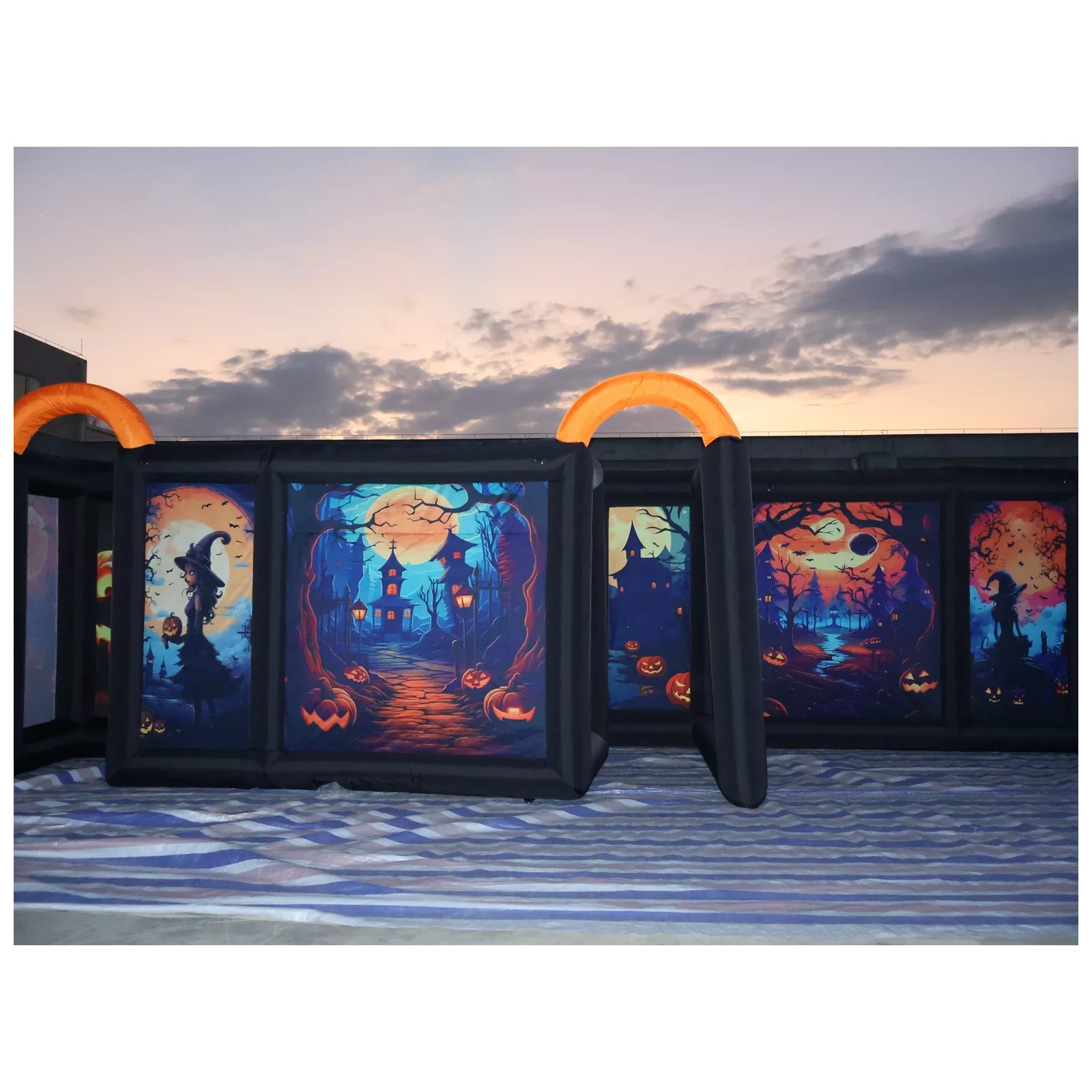 Large Dual Orange Arch Hallowe - Kids Outdoor Party Venue ulasan dan harga