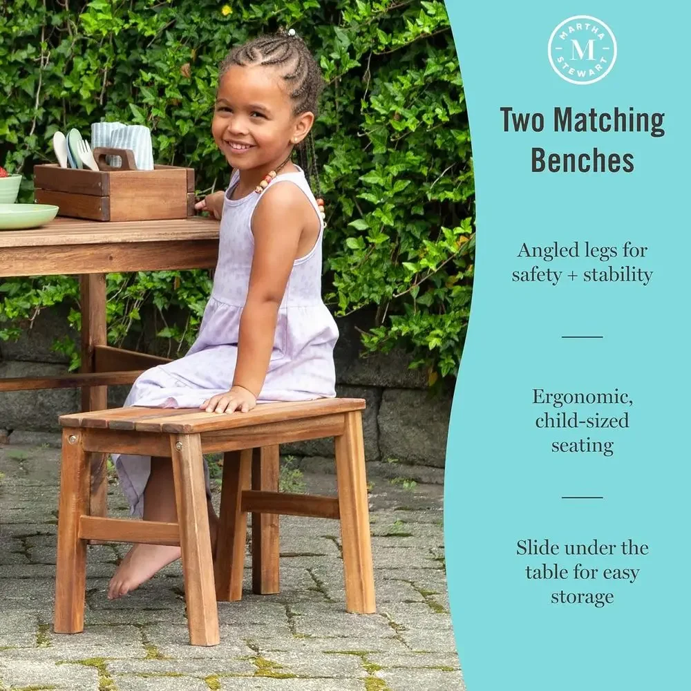 Kids Outdoor Crat Table, Bench - Kids Outdoor Table With Umbrella ulasan dan harga