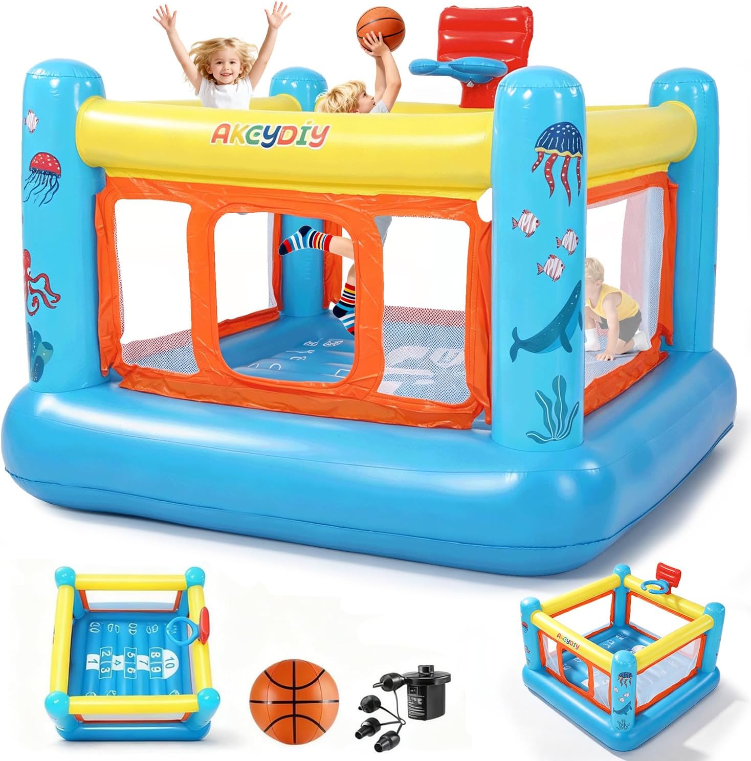 Bounce House, PVC Inflatable B - Kids Outdoor Jump House ulasan dan harga