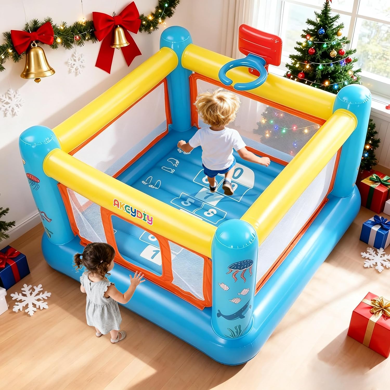 Bounce House, PVC Inflatable B - Kids Outdoor Jump House ulasan dan harga