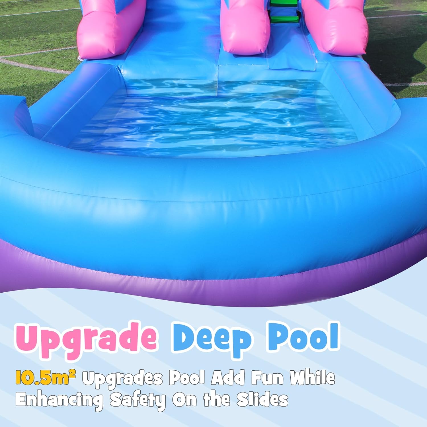 26.2 FT Heavy Duty Inflatable  - Kids Outdoor Inflatable Water Slide ulasan dan harga