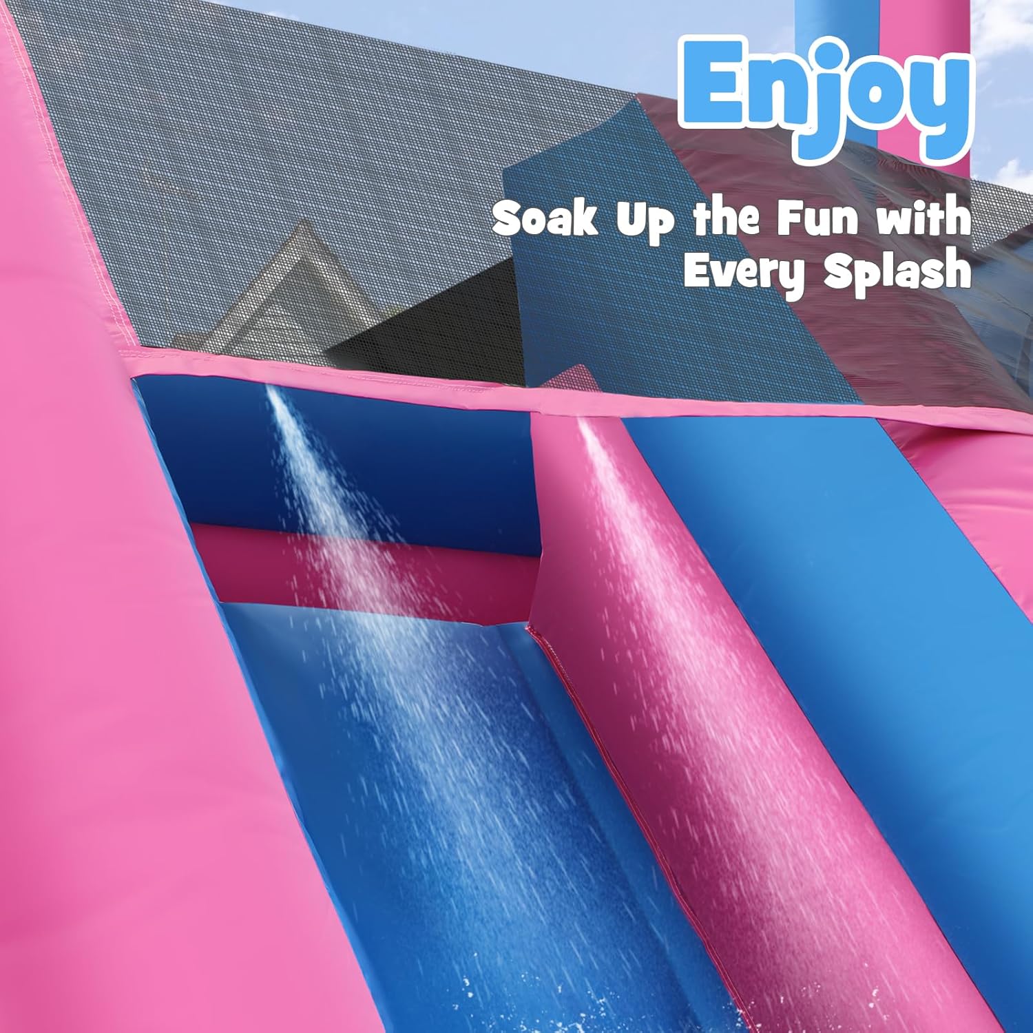 26.2 FT Heavy Duty Inflatable  - Kids Outdoor Inflatable Water Slide ulasan dan harga
