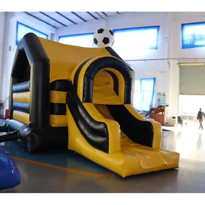 Black Yellow Football Theme In - Kids Outdoor Trampoline ulasan dan harga