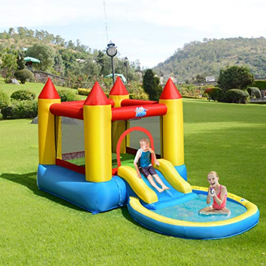 Outdoor backyard inflatable bo - Kids Outdoor Inflatable Water Slide ulasan dan harga