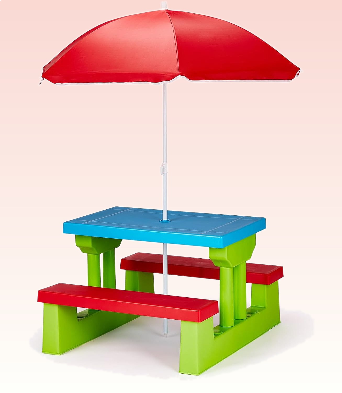 JOYMOR Kids Picnic Table with  - Kids Outdoor Table With Umbrella ulasan dan harga