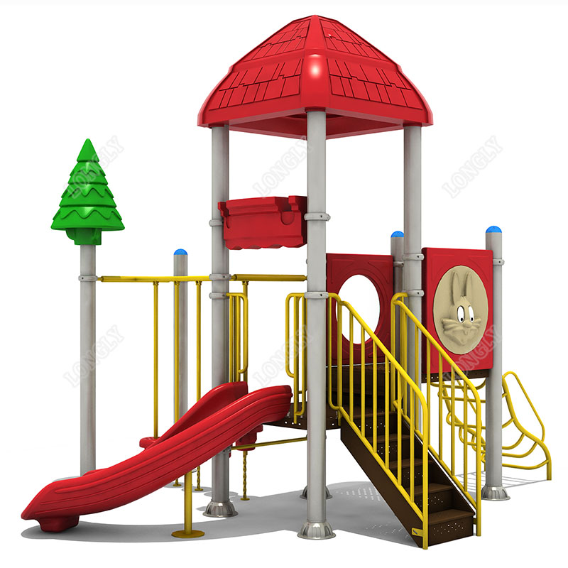Red Plastic Slide for Kids LLD - Kids Outdoor Playground ulasan dan harga