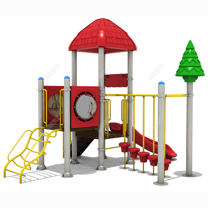 Red Plastic Slide for Kids LLD - Kids Outdoor Playground ulasan dan harga