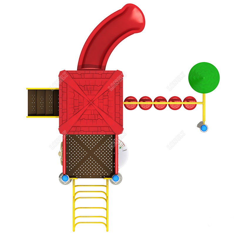 Red Plastic Slide for Kids LLD - Kids Outdoor Playground ulasan dan harga