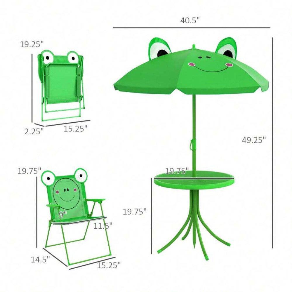 Kids Table and Chair Set Outdo - Kids Outdoor Table With Umbrella ulasan dan harga