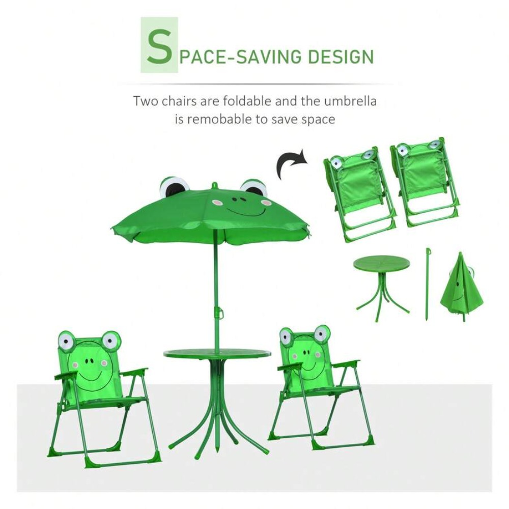 Kids Table and Chair Set Outdo - Kids Outdoor Table With Umbrella ulasan dan harga