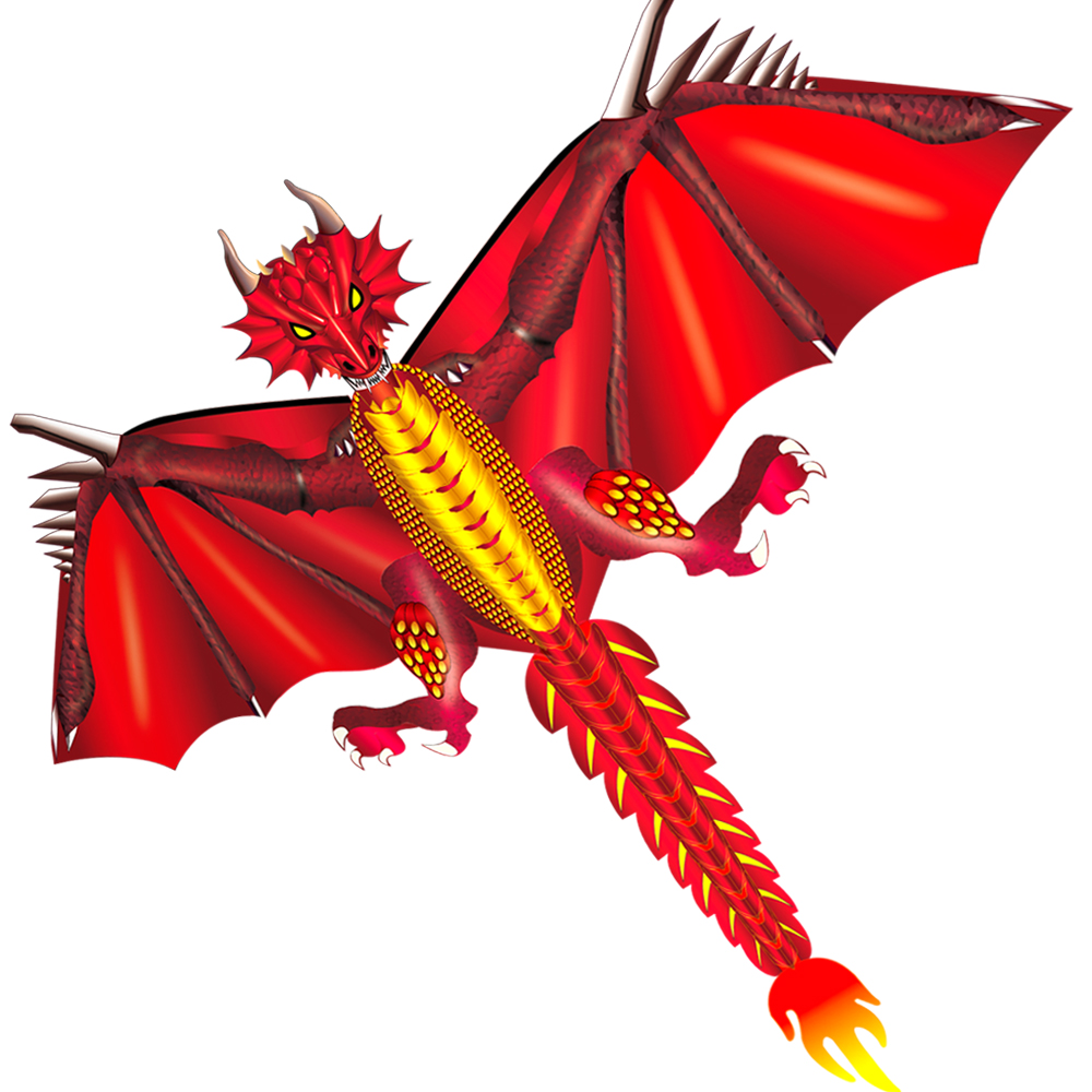 New Ice and Fiery Dragon  Kite - Kite Easy Fly Kids ulasan dan harga