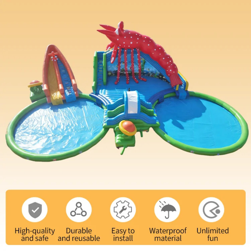 High Quality Commercial Grade  - Kids Outdoor Inflatable Water Slide ulasan dan harga
