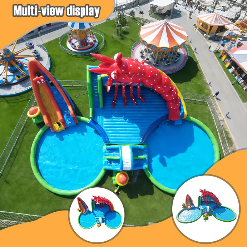 High Quality Commercial Grade  - Kids Outdoor Inflatable Water Slide ulasan dan harga