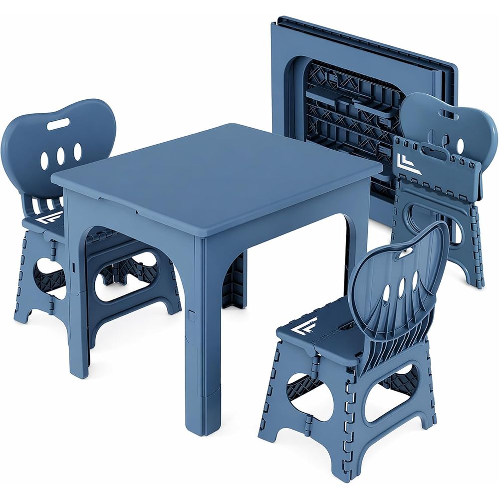 oldable Table and Chair Set, H - Kids Outdoor Wooden Table ulasan dan harga