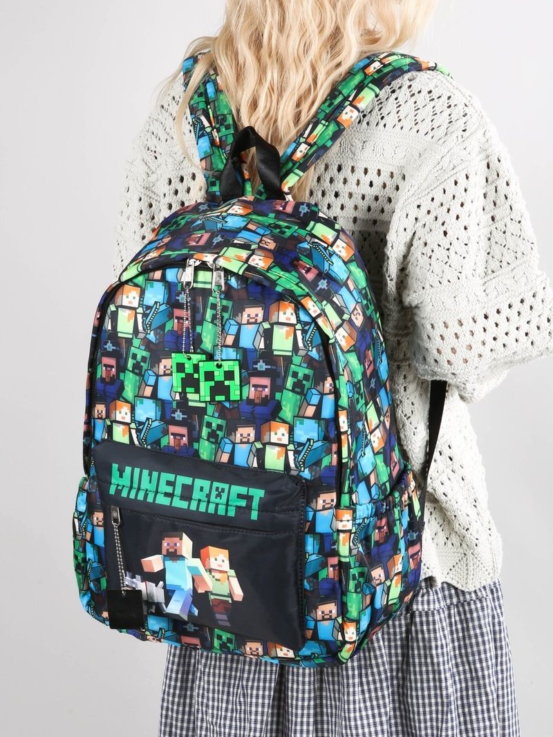 Minecraft Backpack Graffiti Pr - Kids Outdoor Backpack ulasan dan harga