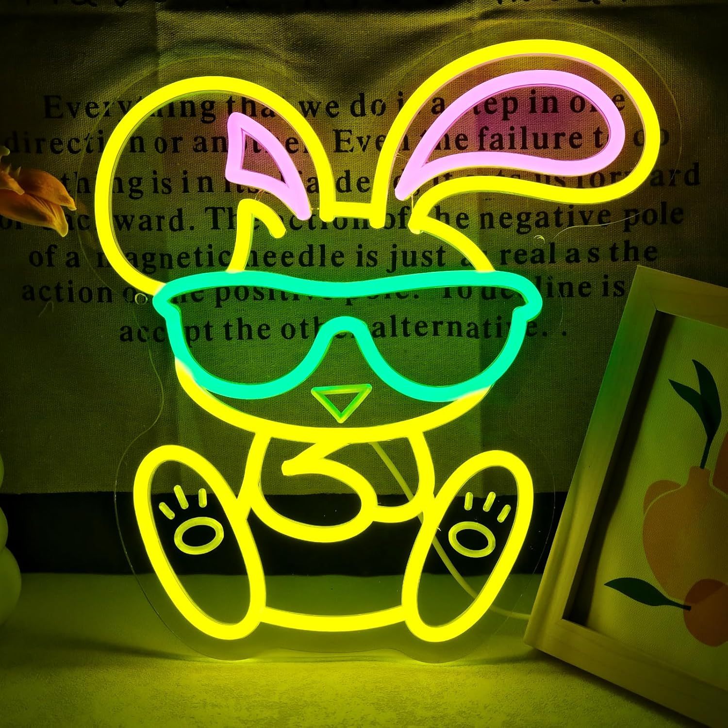 Cool Bunny Neon Sign Wearing G - Kids Outdoor Easter Gifts ulasan dan harga