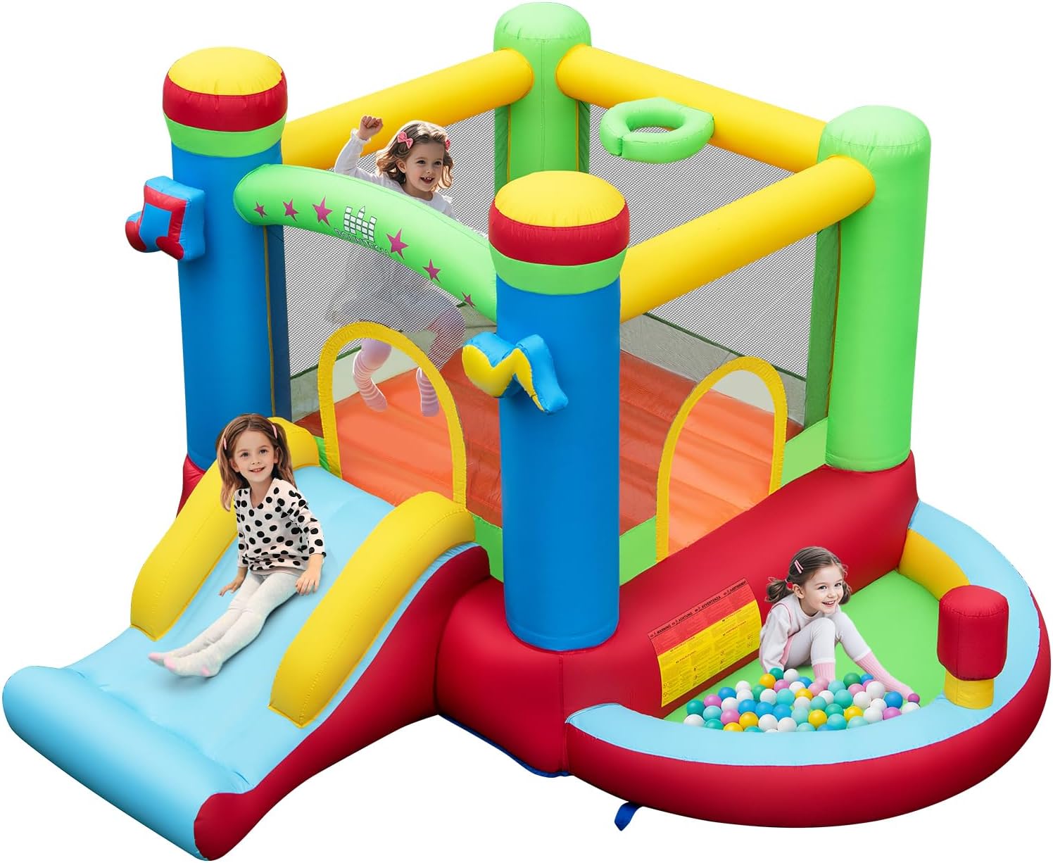 Inflatable Bounce House with B - Kids Outdoor Jump House ulasan dan harga