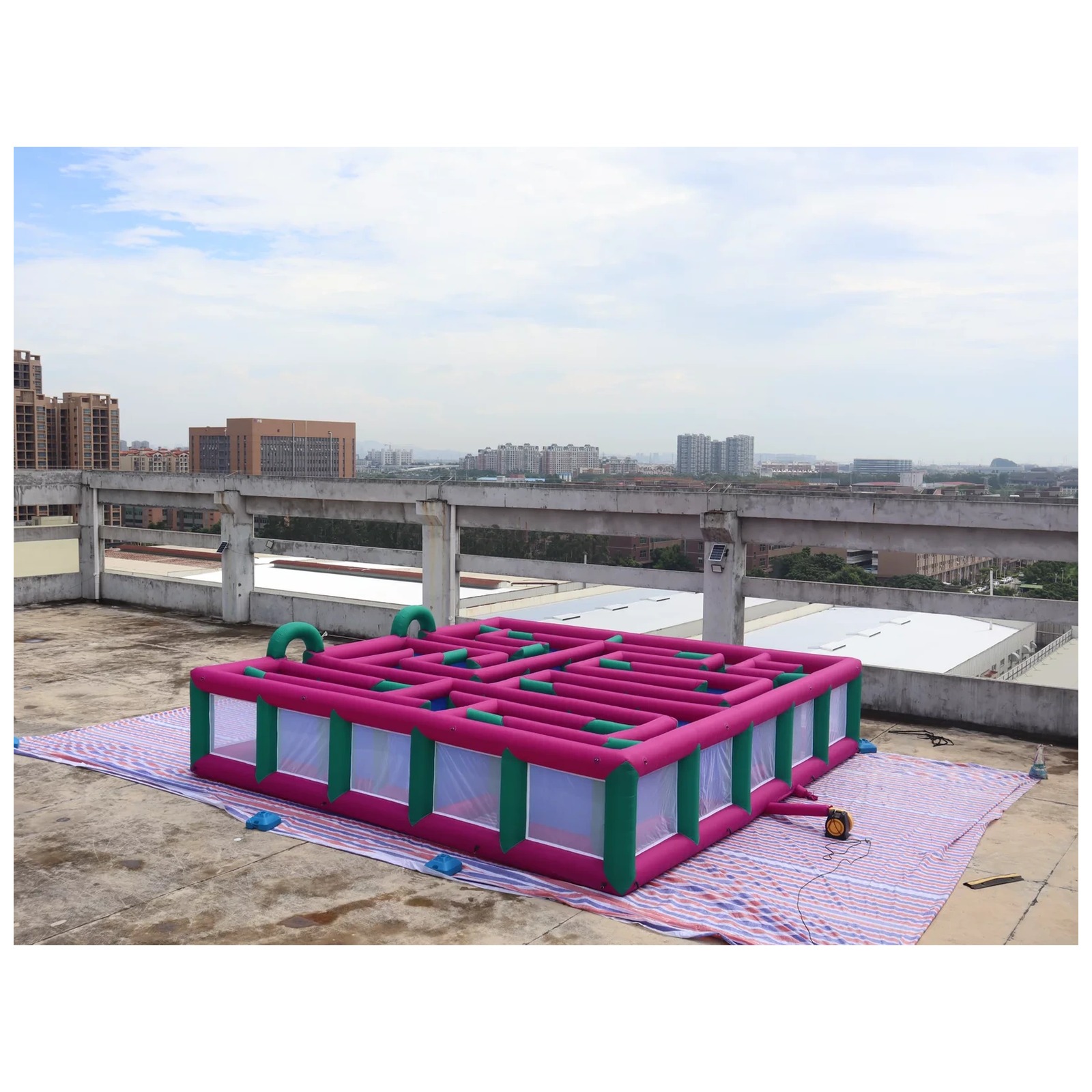Large Magenta Green Mesh Open  - Kids Outdoor Party Venue ulasan dan harga