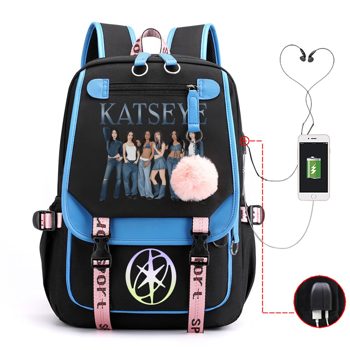 Katseye Backpack Students Back - Kids Outdoor Backpack ulasan dan harga