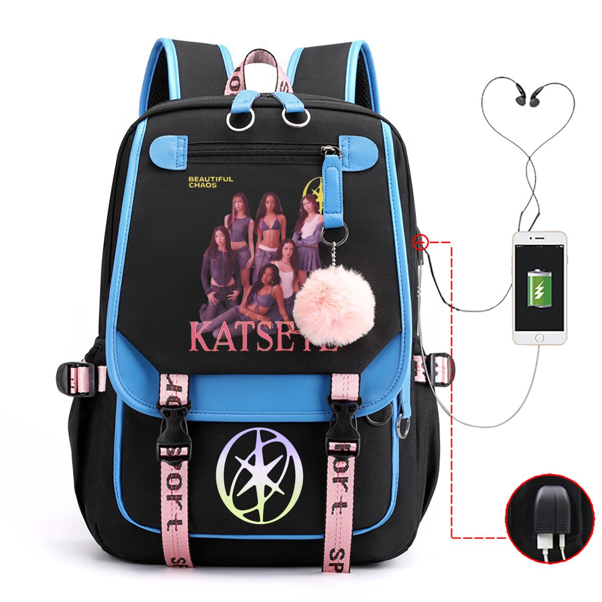 Katseye Backpack Students Back - Kids Outdoor Backpack ulasan dan harga