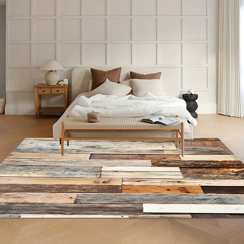 Anti-slip Carpet 3D Wood Grain - Kids Outdoor Wooden Table ulasan dan harga