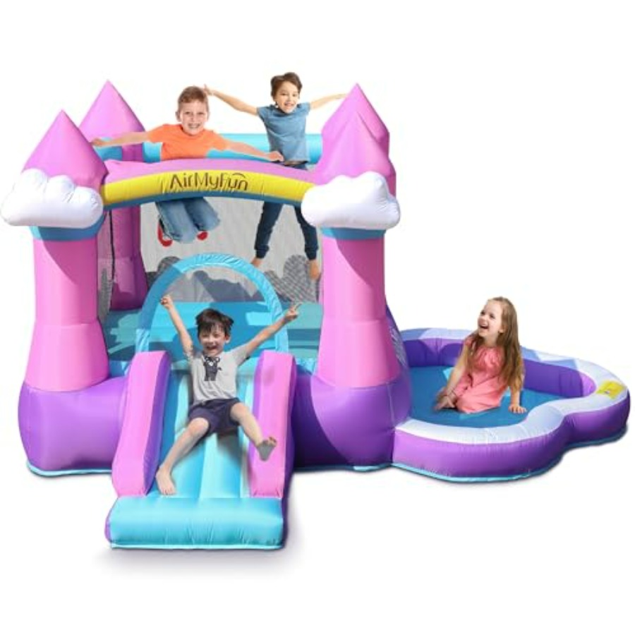 Pink inflatable bounce house f - Kids Outdoor Inflatable Water Slide ulasan dan harga