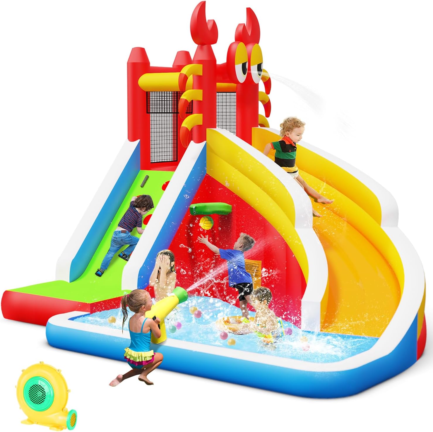 Large Inflatable Bounce House  - Kids Outdoor Inflatable Water Slide ulasan dan harga