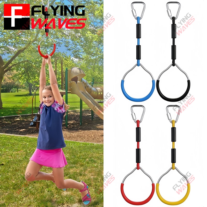 Kids Hanging GYM Ring Swing Cl - Kids Outdoor Ninja Course ulasan dan harga