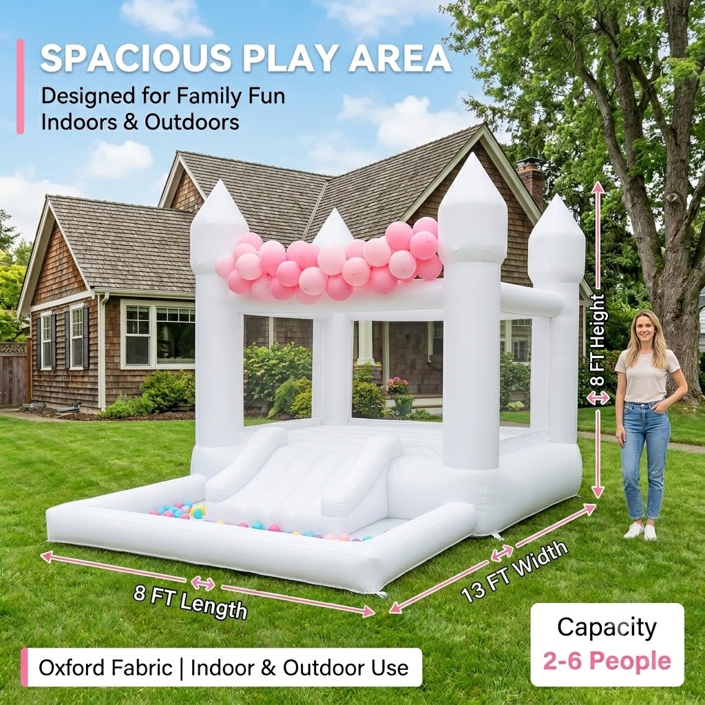 (Come with blower)13x8x8FT Inf - Kids Outdoor Trampoline ulasan dan harga