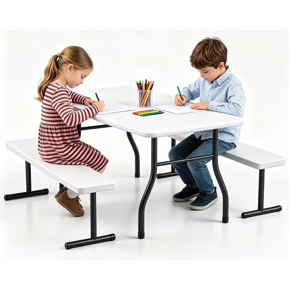 Kids Picnic Table with Benches - Kids Outdoor Bench Table ulasan dan harga