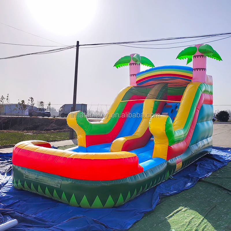 Durable  PVC Commercial Inflat - Kids Outdoor Inflatable Water Slide ulasan dan harga