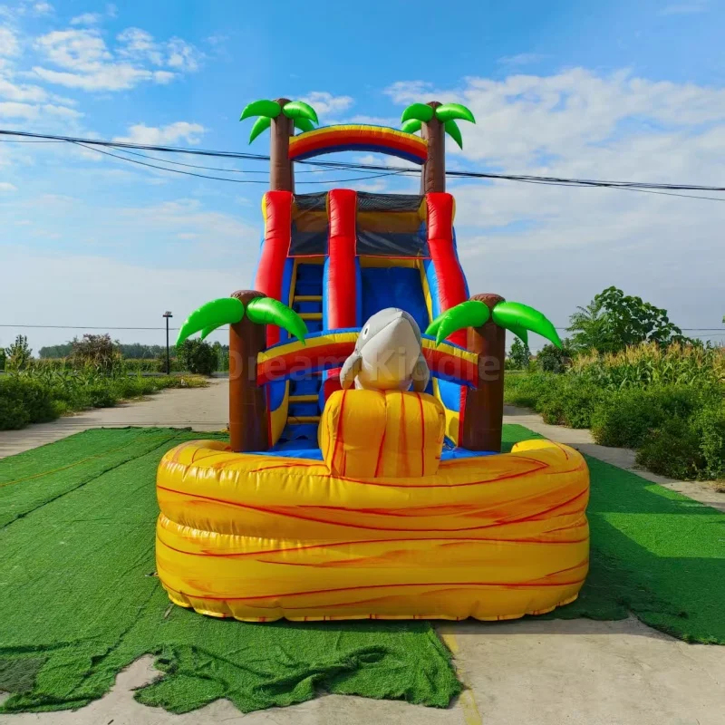 Durable  PVC Commercial Inflat - Kids Outdoor Inflatable Water Slide ulasan dan harga