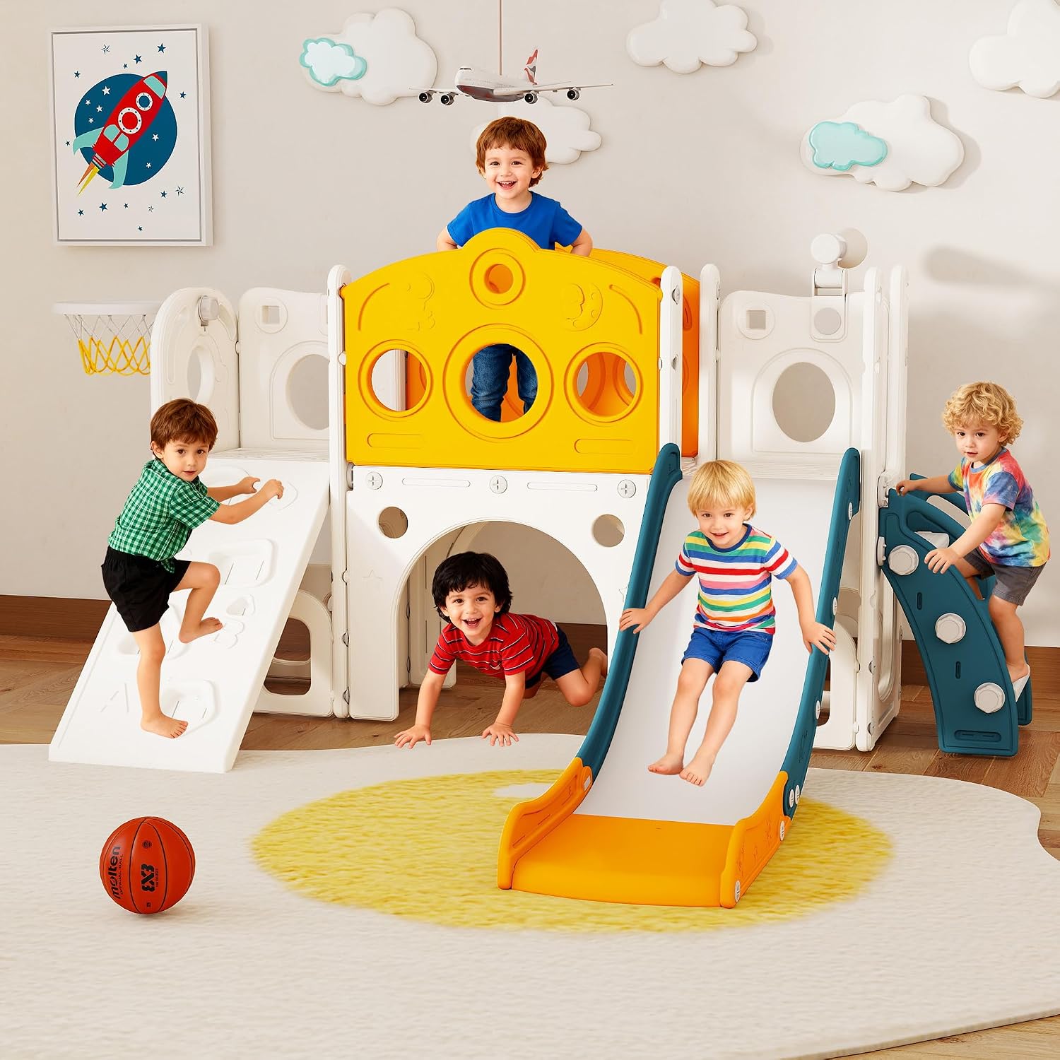 9 in 1 Toddler Slide Set Playg - Kids Outdoor Slide Set ulasan dan harga