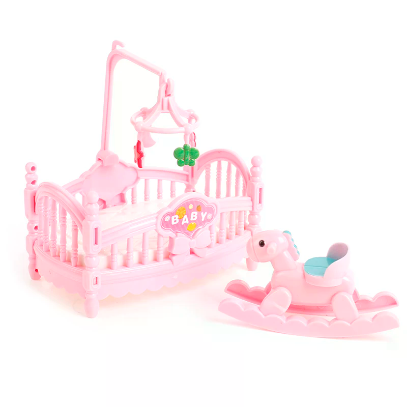Miniature Crib Wooden Horse Se - Kids Outdoor Table With Umbrella ulasan dan harga