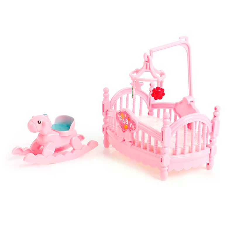 Miniature Crib Wooden Horse Se - Kids Outdoor Table With Umbrella ulasan dan harga